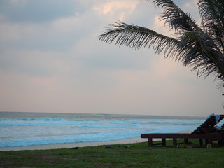 Chairs on Sri Lanka beach