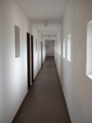 Long White Corridor.White Exhibition Hall