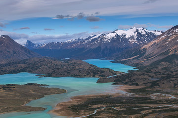 View from Mount Leon to lake Belgrano, Perito Moreno National Park, Patagonia, Argentina