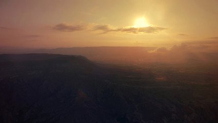 Sunrise in cappadocia from balloon
