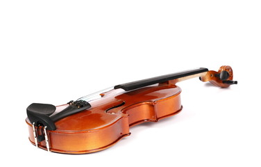 Fototapeta na wymiar Violin isolated on white background 