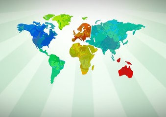 Colorful Map with bright background