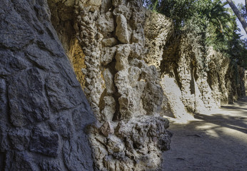 Parc Guell designed by Antoni Gaudi
