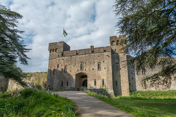 Fototapeta na wymiar Caldicot Castle Front