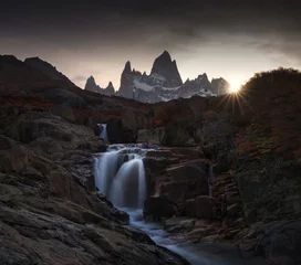 Foto op Plexiglas Cerro Chaltén Sunset on Mount Fitz Roy, Patagonia, Argentina