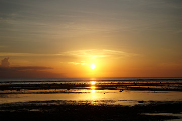 Fototapeta na wymiar Sunset in Gili Trawangan
