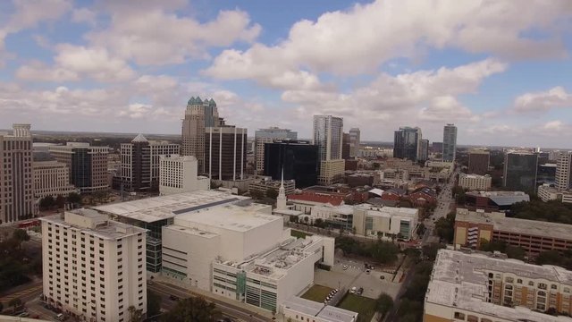 Aerial views of Downtown Orlando, Florida, 4K - 3