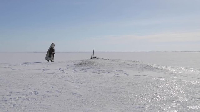 Shaman Carries Out occult ritual During The Russian Arctic Winter  - 1