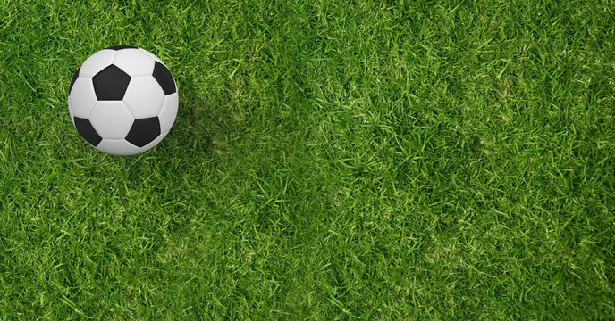 Composite image of soccer ball