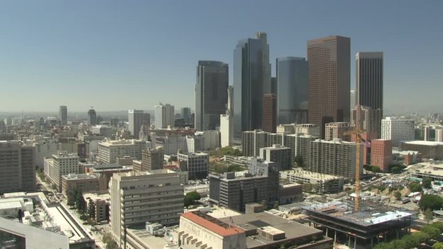 Los Angeles Downtown life and cityscapes, California, timelapse  - 3