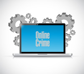 online crime computer sign concept