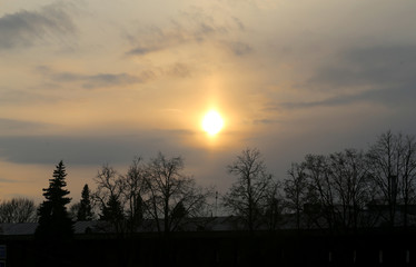 Beautiful sunset cloudy