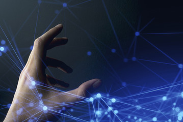 network in people hand