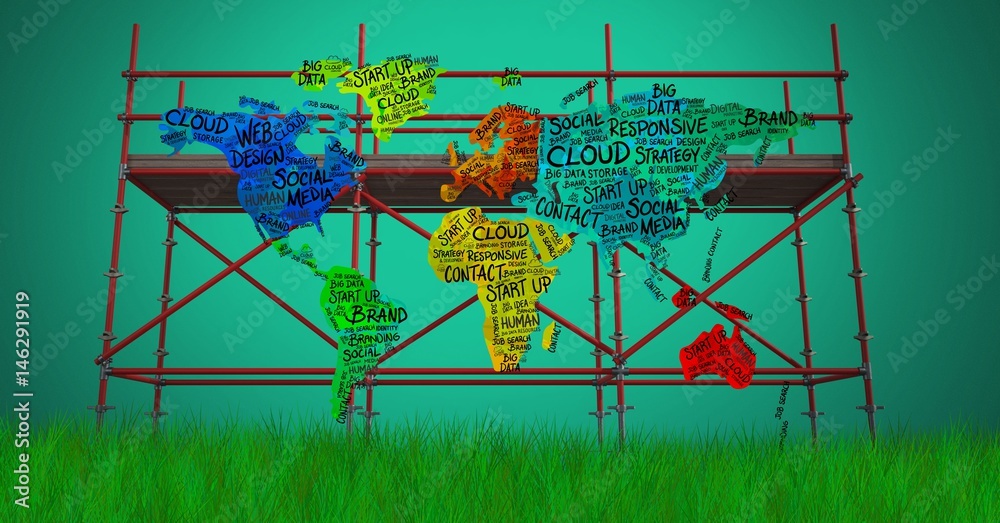 Poster composite image of color map in 3d