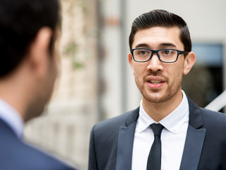 Portrait of handsome businessman outdoor