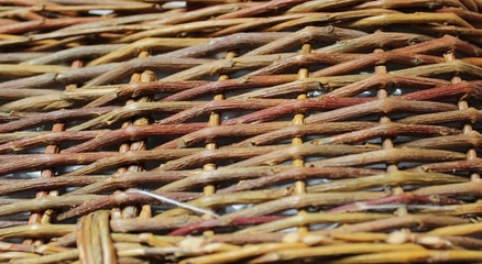 Twig wicker basket texture