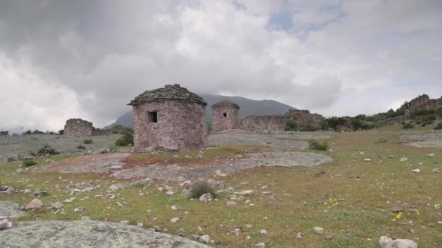 Mountain village ruins, Chullpas, Marcahuasi - 5
