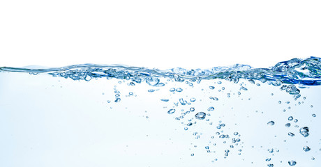 Clear water waves. Water wave isolated on white background