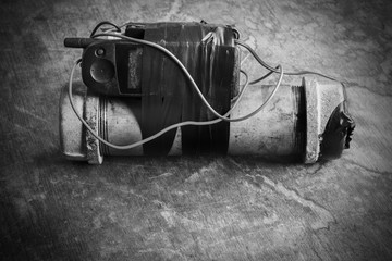 Steel pipe explosive (IED) is ignited by cell phone.