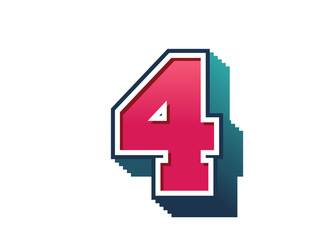 4th celebration event number for poster or invitation