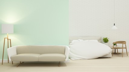 Bedroom space in home -3D Rendering