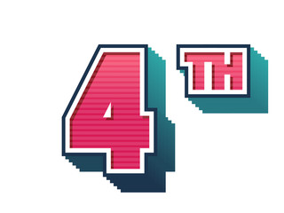 4th celebration event number for poster or invitation