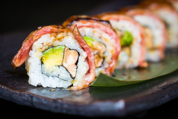 Matsusaka and wagyu beef sushi