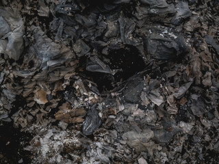 Burned out ashes grunge texture