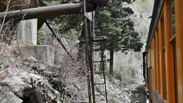 Historic Steam train approaching Colorado