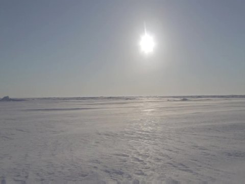 Landscape shots of the snowy tundra, North of Russia