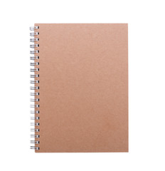 blank realistic spiral notebook isolated on white background
