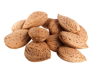 Almonds isolated on white