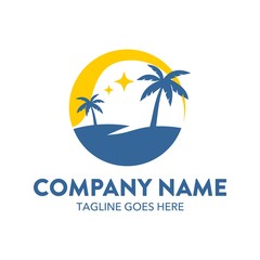 Fototapeta na wymiar Summer Logo Template