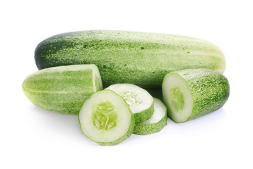 Cucumber isolated on white background