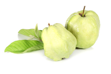 Fresh guava isolated on a white background