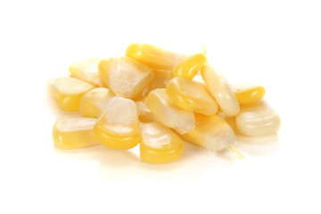 Ripe corn isolated on white background