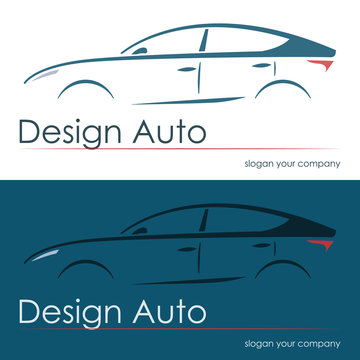 Set of modern design car silhouettes.