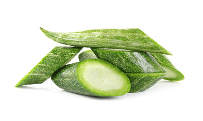 Snake gourd on white background