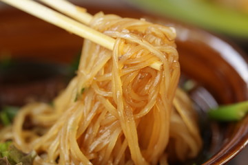 noodles with chopsticks