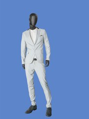 Full-length male mannequin.