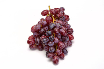 Close up of organic red grapes
