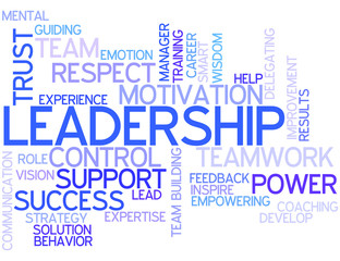 Fototapeta premium Word Cloud Leadership