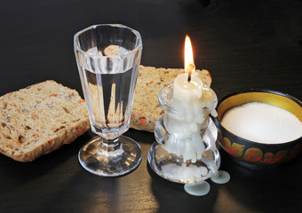 Candlestick, Vodka and Bread