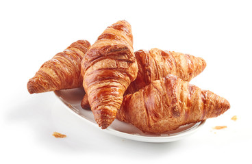 croissants on white plate