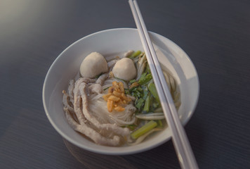 noodles with boiled pork.