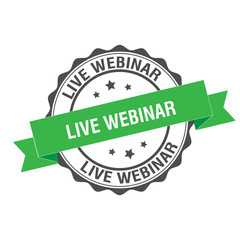 Live webinar stamp illustration