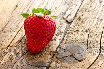 Tasty colored organic strawberries