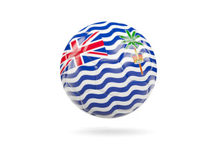 Football with flag of british indian ocean territory
