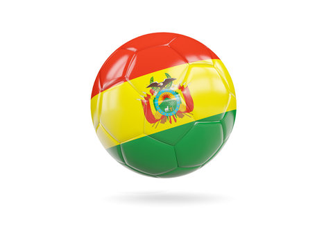 Football with flag of bolivia