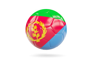Obraz premium Football with flag of eritrea
